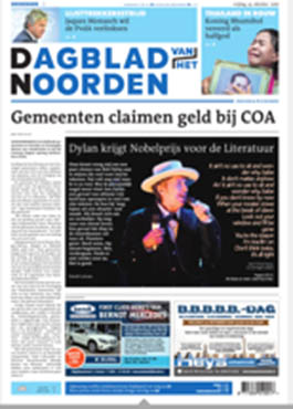 dagblad van het noorden magazine Bob Dylan front cover