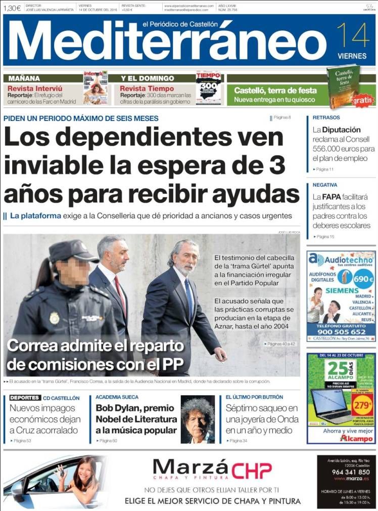 el periodiceo de castellon magazine Bob Dylan front cover
