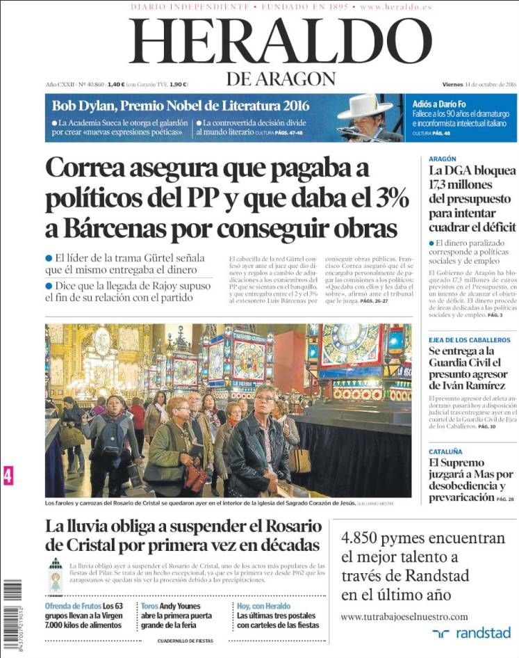 heraldo de haragon Bob Dylan front cover