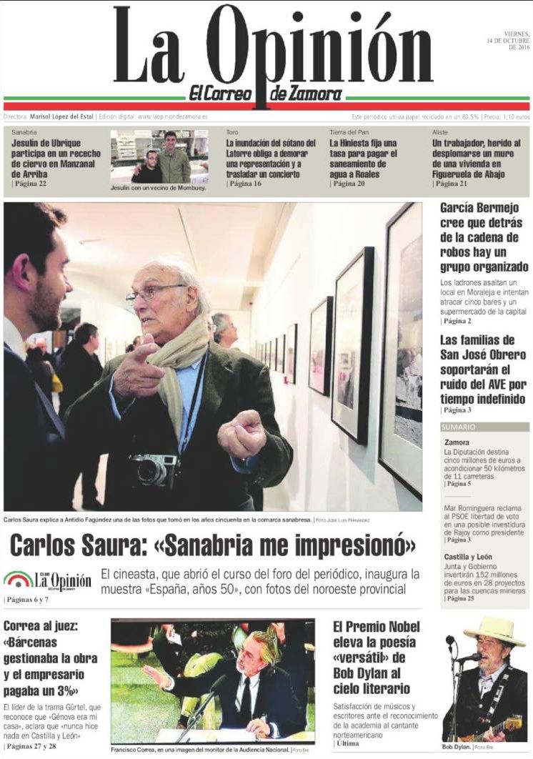 la opinin zamora Bob Dylan front cover