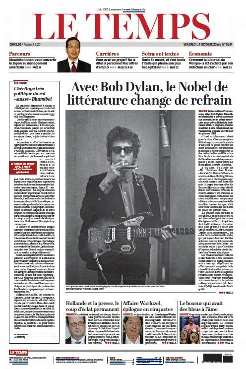 l'impartial Bob Dylan front cover