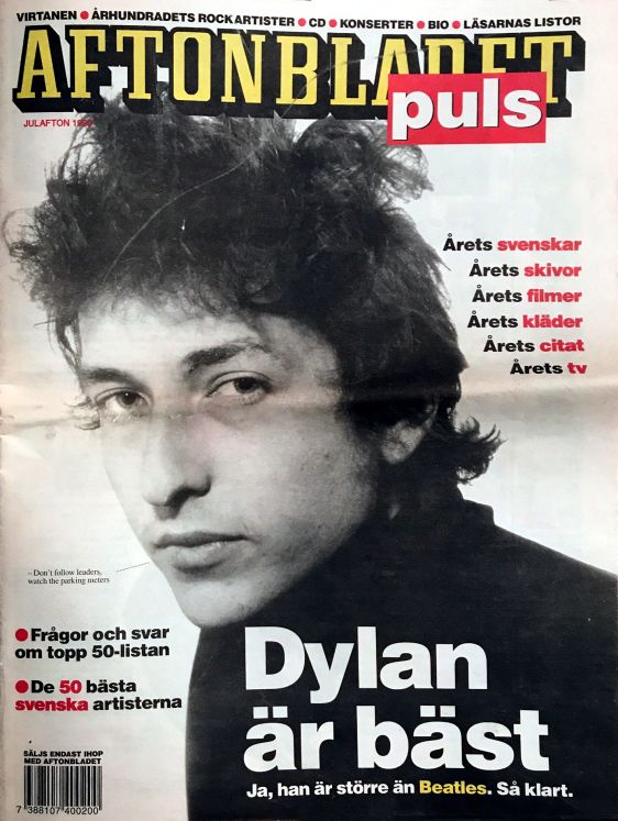 Puls Aftonbladet Bob Dylan front cover