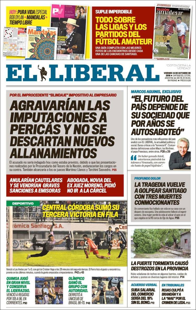 el liberal 2016 magazine Bob Dylan front cover