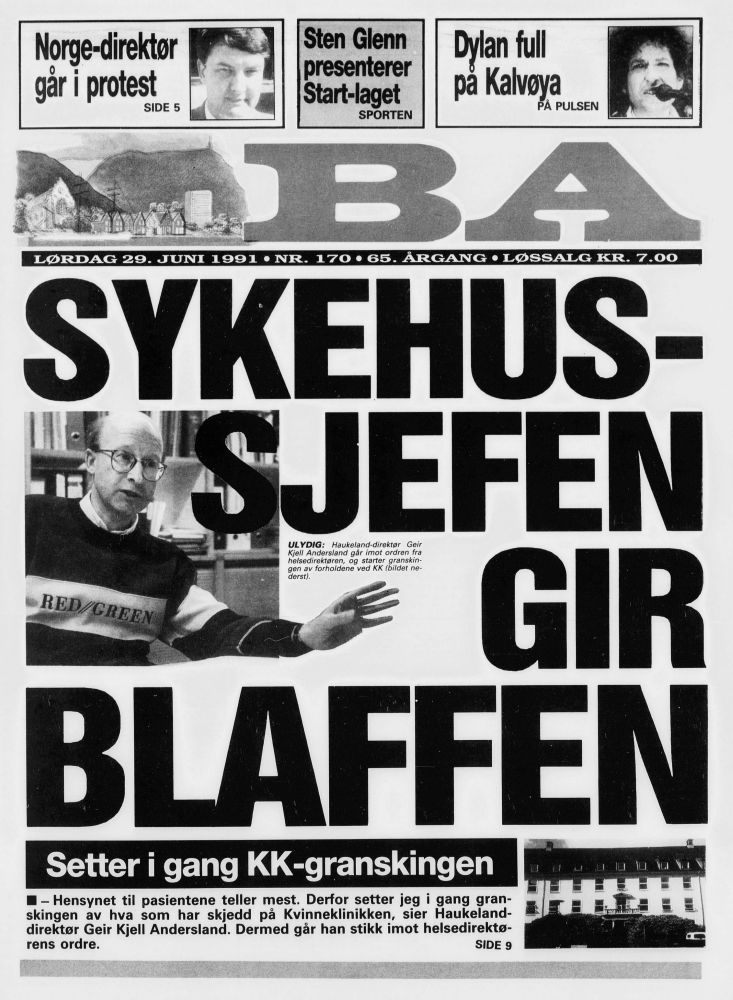 bergens-arbeiderblad 29 june 1991  norway magazine Bob Dylan front cover