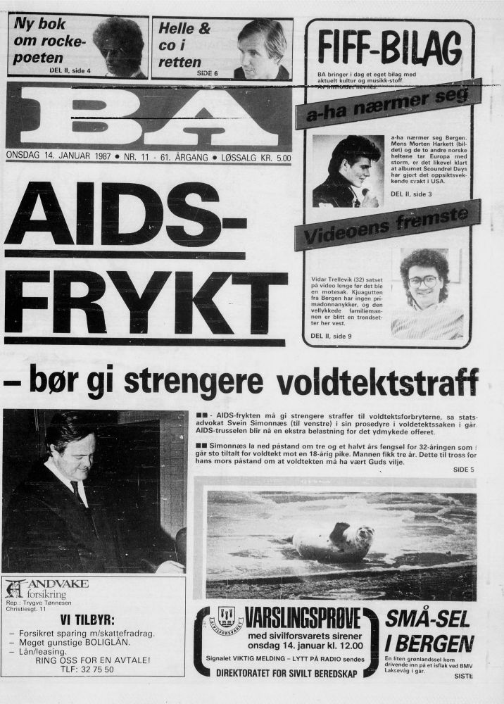 BA-1987-01-14 norway magazine Bob Dylan front cover
