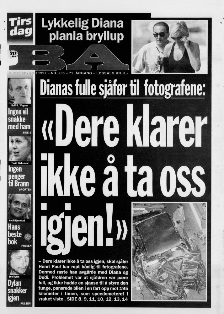bergens-arbeiderblad 2 sept  1997  norway magazine Bob Dylan front cover