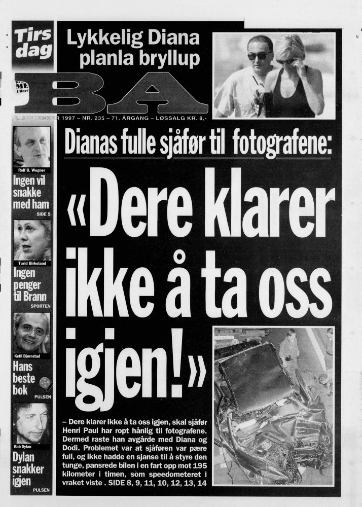 bergens-arbeiderblad 2 sept 1997 norway magazine Bob Dylan front cover