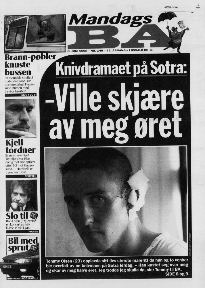 bergens-arbeiderblad-8 jun 1998 norway magazine Bob Dylan front cover