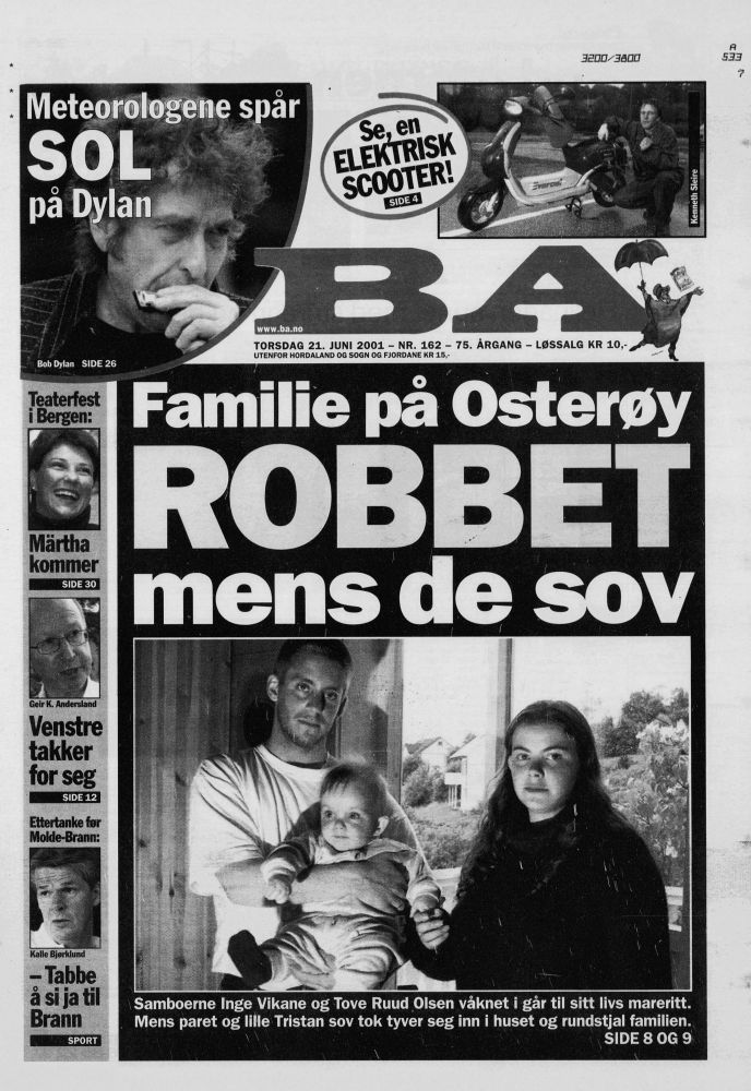 BA 21 june 2001 norway magazine Bob Dylan front cover