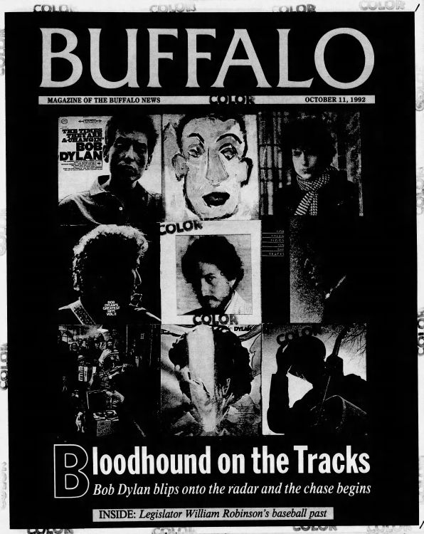 buffalo news Bob Dylan front cover