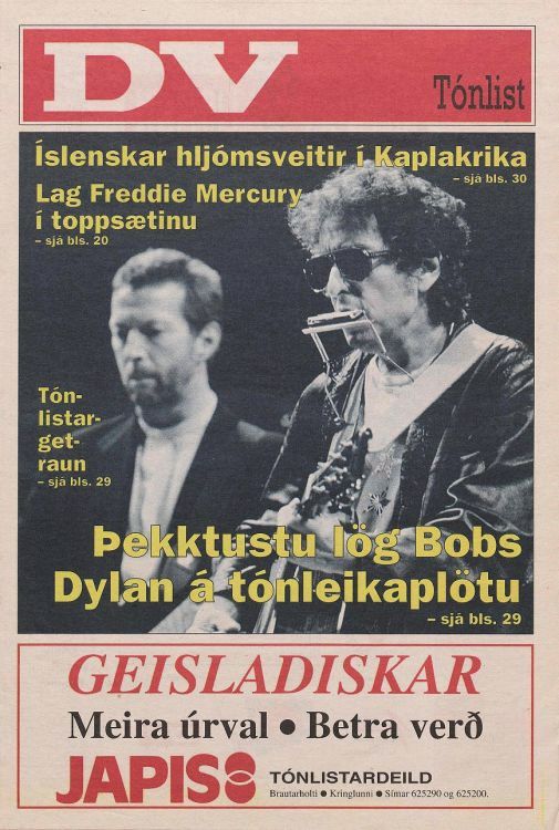 dag bladid Bob Dylan front cover