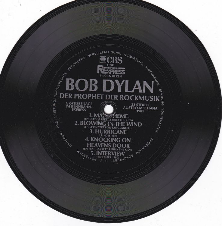 Der Prophet Der Rock Music flexi disc