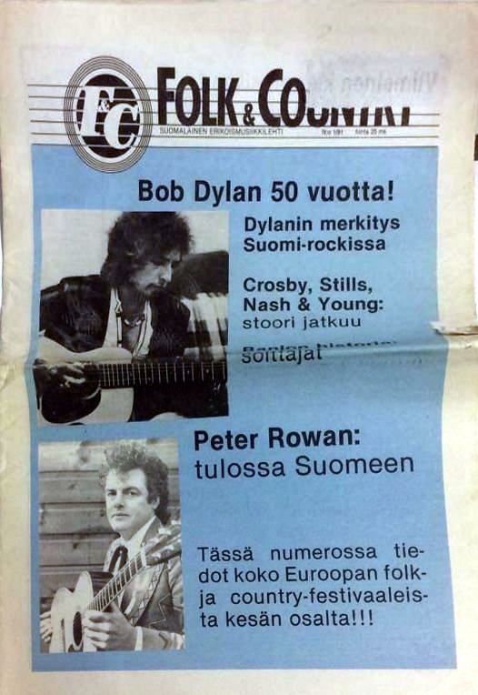 folk & country 1991 magazine Bob Dylan front cover