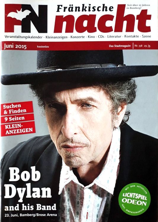 fränkische nacht magazine Bob Dylan front cover