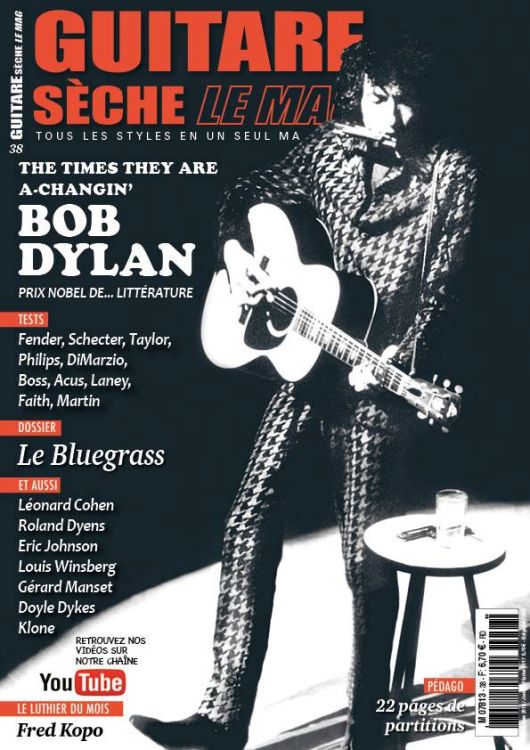guitare sèche le mag 2016 magazine Bob Dylan cover story