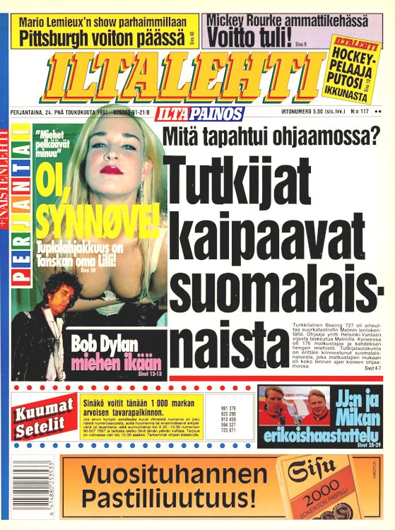 Iltalehti magazine Bob Dylan front cover