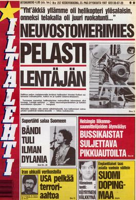 ILtalehti 1987 magazine Bob Dylan front cover