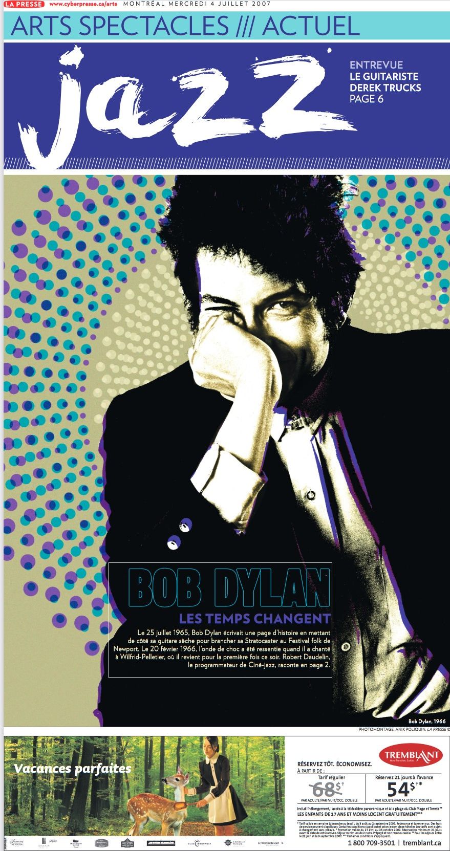 La Presse Bob Dylan front cover