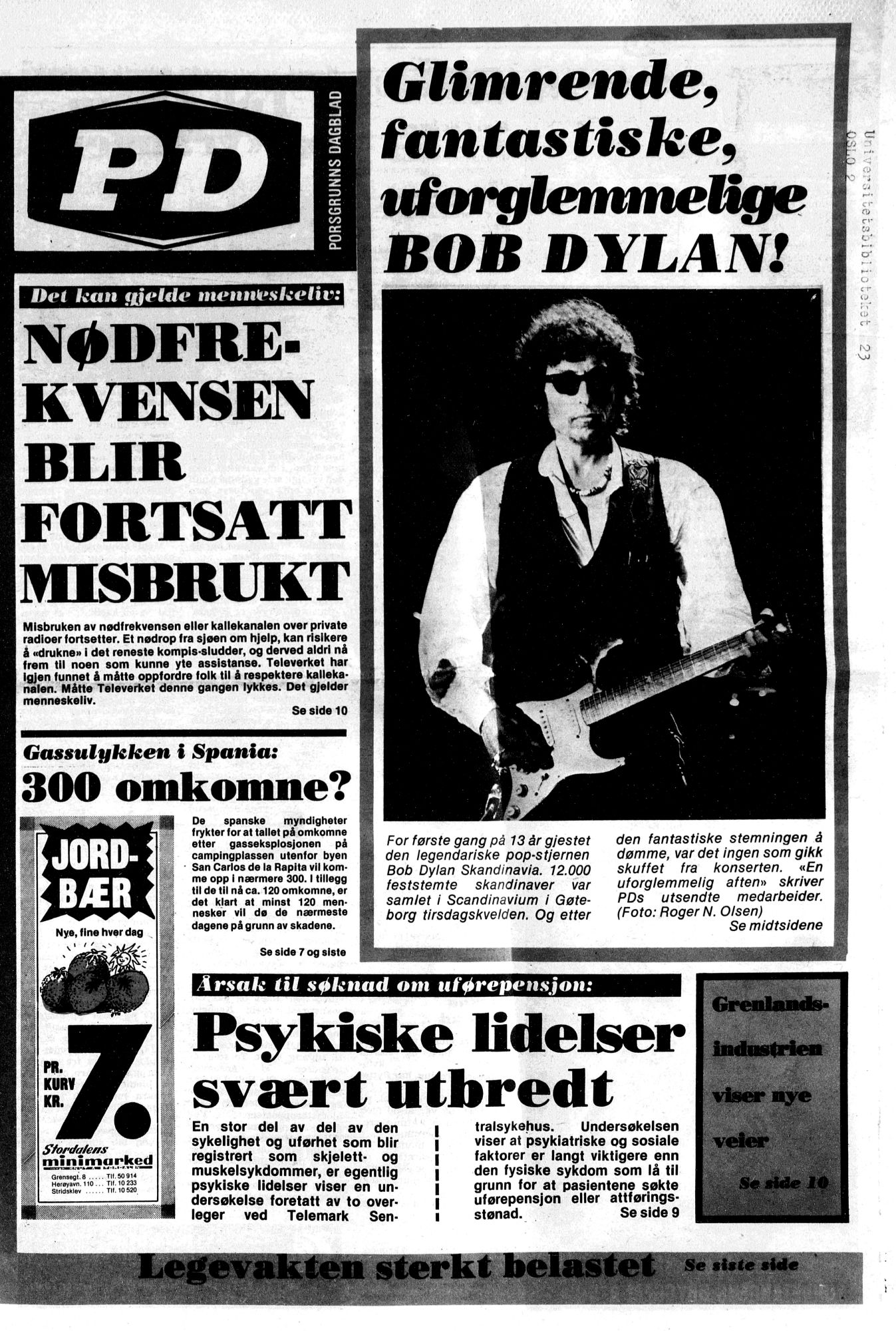 fremtiden-1-november-2014 Bob Dylan front cover