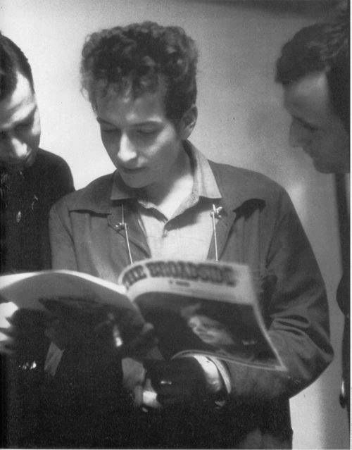 bob dylan reading broadside magazine