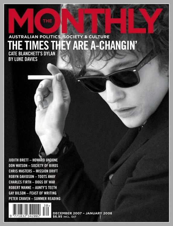 the monthly Bob Dylan front cover
