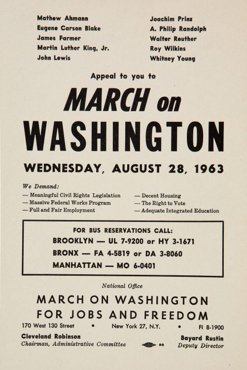 1963 March on Washington flyer