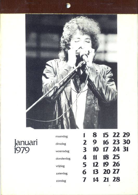 bob dylan 1979 calendar