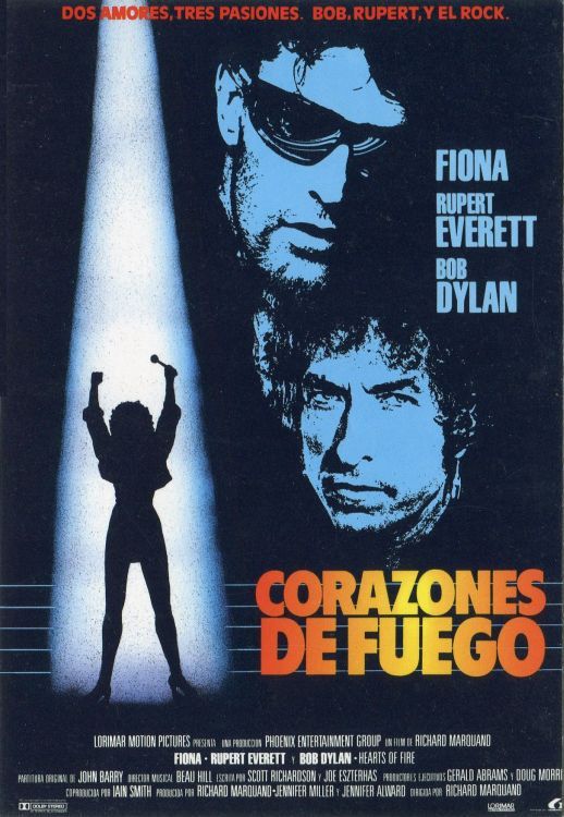 bob dylan hearts of fire film Spain, flyer #1