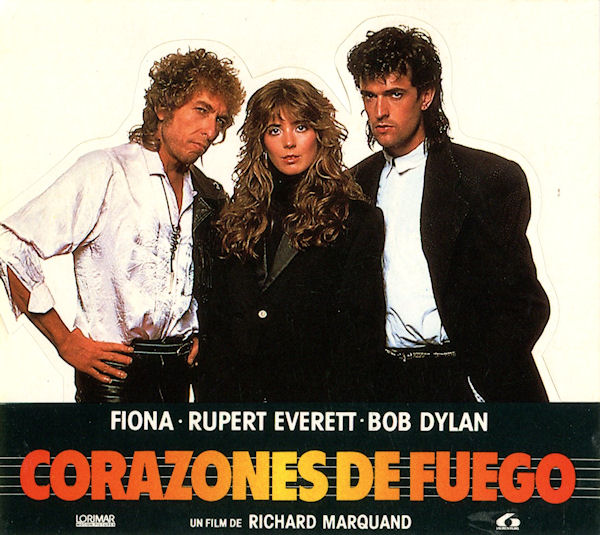 bob dylan hearts of fire film Spain, flyer #2