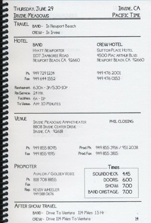 tour itineraries summer 2000 bob dylan page 2
