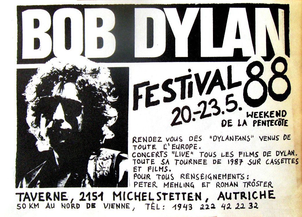 bob dylan 1988 michelstetten, austria