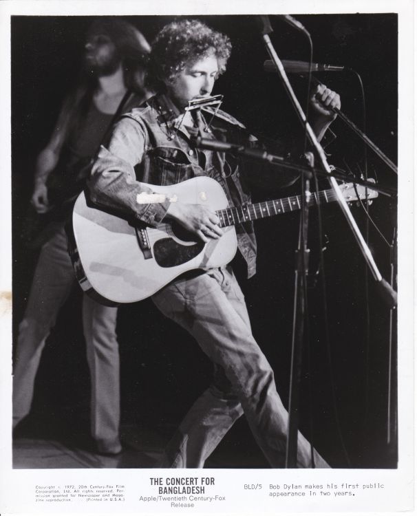 bob dylan promo photo the concert for bangladesh