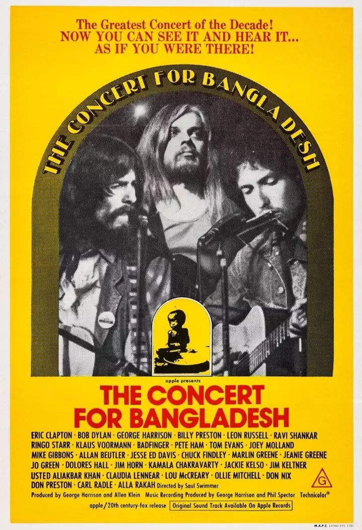 bob dylan the concert for bangladesh film poster