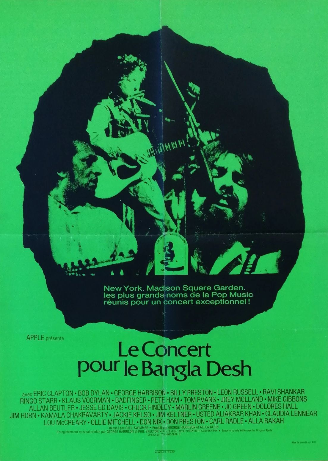 bob dylan the concert for bangladesh film poster