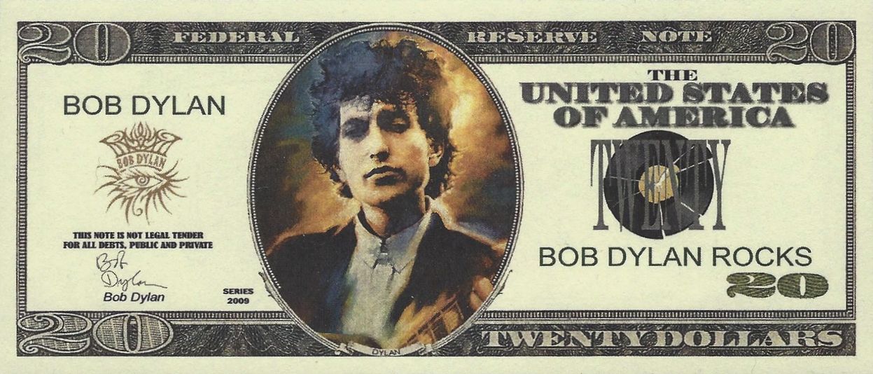 bob dylan banknote $20