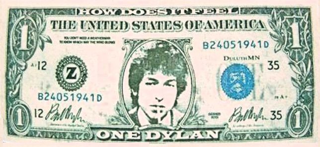 bob dylan banknote $2