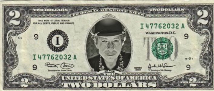 bob dylan banknote $2