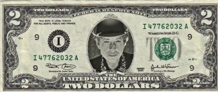 bob dylan banknote $2