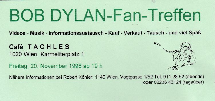 bob dylan fan treffen wien 1998