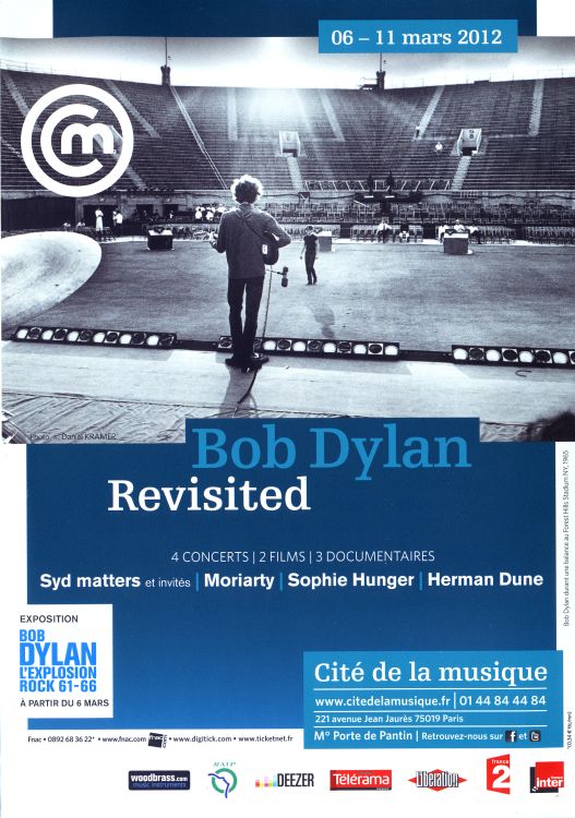 BOB DYLAN L'EXPLOSION ROCK 1961-1966 exhibition leaflet