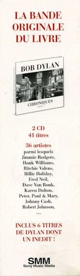 bob dylan bookmark Sony Musique for exclusive CD 2005
