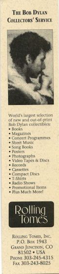 bob dylan bookmark rollling tomes