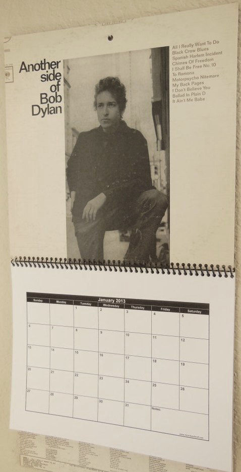 bob dylan 2013 handmade calendar #1