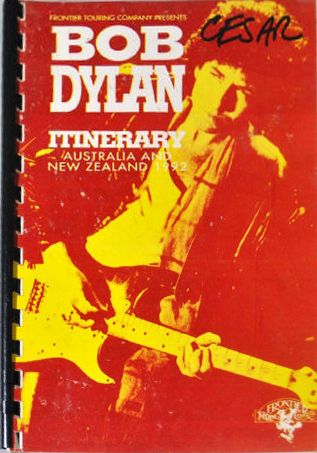 tour itineraries 1992 Australia bob dylan