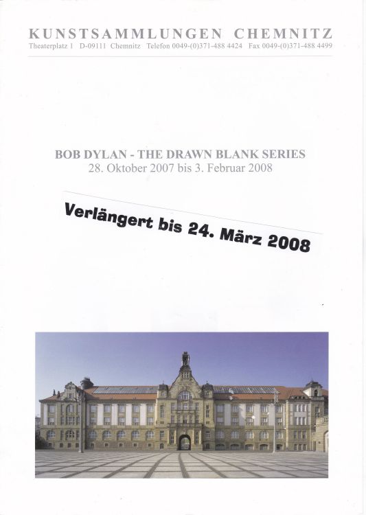 bob dylan the drawn blank series chemnitz museum german flyer