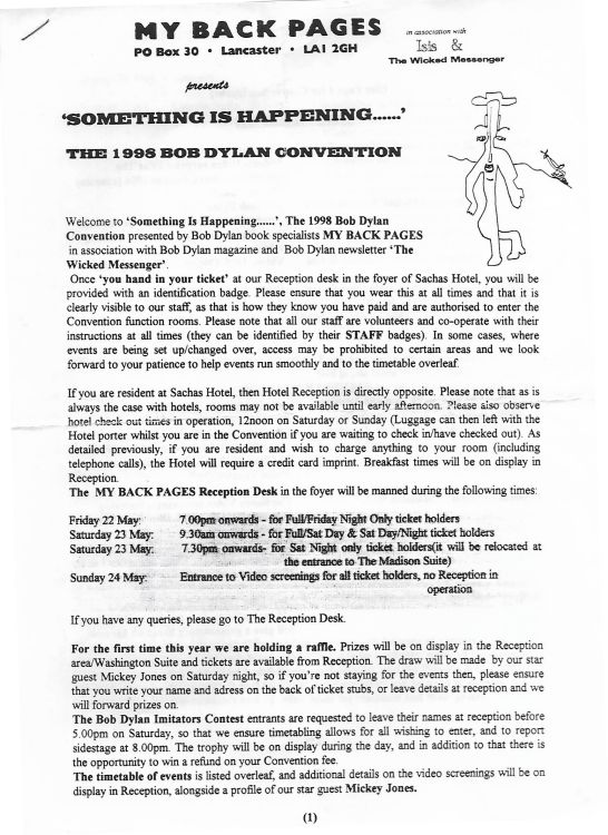 bob dylan convention uk 1998 #2