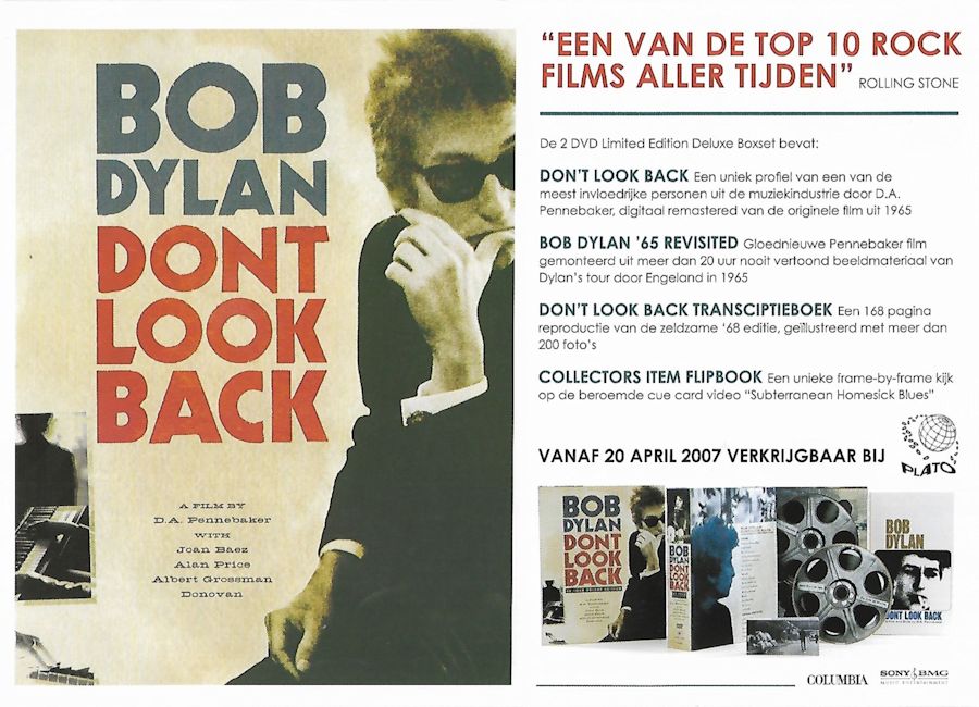 bob dylan cbs ad in dutch for dont look back film