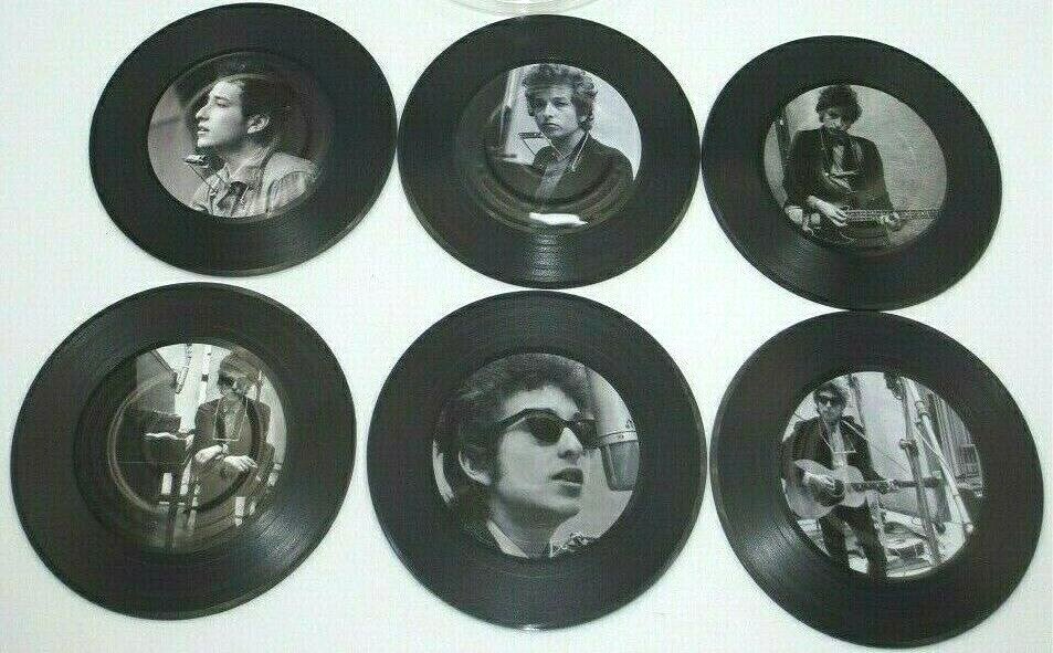 Set of 6 'picture discs' coasters