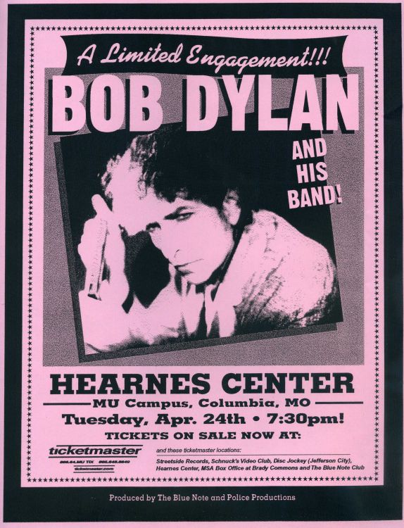 bob dylan columbia 2001 flyer