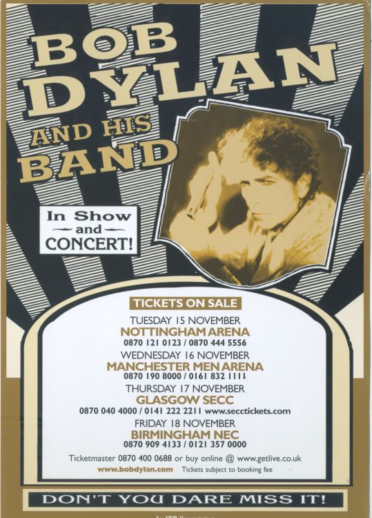 bob dylan uk 2005 flyer